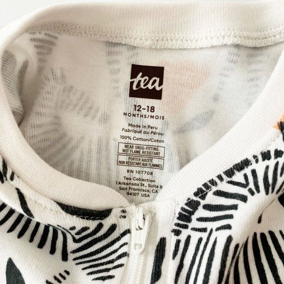 NWT Tea Collection Zipper Rockabye Baby Pajama 12-18 Months 18-24 Months - Picture 5 of 6